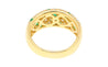 18K Yellow Gold 2 Carat Emerald & Diamond Band Ring