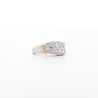 1.01 Carat Dual Row Diamond Channel Platinum & 18K Gold Wavy Band Ring