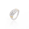 1.01 Carat Dual Row Diamond Channel Platinum & 18K Gold Wavy Band Ring