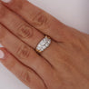 1.01 Carat Dual Row Diamond Channel Platinum & 18K Gold Wavy Band Ring
