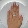 1.01 Carat Dual Row Diamond Channel Platinum & 18K Gold Wavy Band Ring