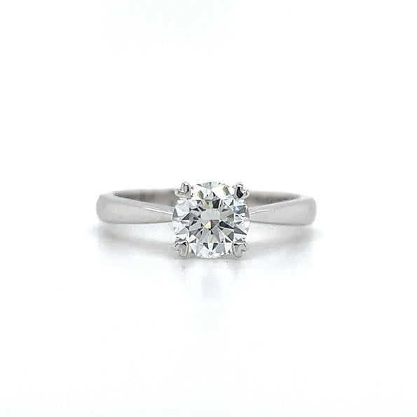 Bague de fiançailles solitaire avec diamant de laboratoire E/VS1 de 1,02 carat