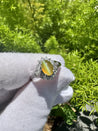 1.04 Carat Green Chrysoberyl Cat's Eye and Diamond Platinum Art Deco Style Ring