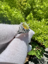 1.04 Carat Green Chrysoberyl Cat's Eye and Diamond Platinum Art Deco Style Ring