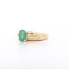 1.19 Carat Oval Cut Emerald & Diamond 14K Gold Statement Ring