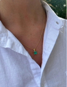 1.20 Carat Colombian Emerald Solitaire Pendant Necklace in 18K Gold