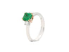 1.20 Carat Colombian Emerald and Baguette Diamond 3-Stone Ring