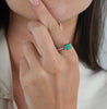 1.20 Carat Colombian Emerald and Baguette Diamond 3-Stone Ring