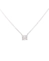 1.21 Carat Cushion-Cut Lab Grown Diamond Solitaire Pendant Necklace in 14K White Gold 16 Inch Chain-Necklace-ASSAY