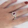 1.53 Carat Ruby and Diamond Platinum Vintage Ring