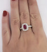 1.53 Carat Ruby and Diamond Platinum Vintage Ring