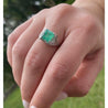 1.93 Carat Colombian Emerald set in Art Deco Platinum filigree ring - ASSAY