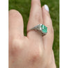 1.93 Carat Colombian Emerald set in Art Deco Platinum filigree ring - ASSAY