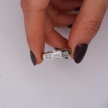 2.13 Carat Emerald & Baguette Cut Lab Grown Diamond East West Channel Ring – Assay Jewelers