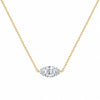 2 Carat Marquise Lab Diamond 14K East West Solitaire Floating Necklace