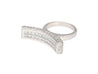 2 Carat Princess Cut Diamond Encrusted Curved Top Overlap Ring in 18K-ASSAY