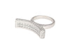 2 Carat Princess Cut Diamond Encrusted Curved Top Overlap Ring in 18K