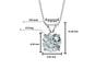 2 Carat Round Lab Grown Diamond Solitaire Single Pendant in 14K White Gold-ASSAY