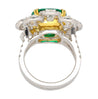 20 Carat Colombian Emerald GRS Certified Vivid Green 18K Earring & Ring Set