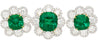 20 Carat Colombian Emerald GRS Certified Vivid Green 18K Earring & Ring Set