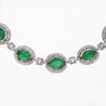 20 Carat Oval Cut Emerald & Rose-Cut Diamond Statement 18k Necklace