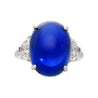 20 Carat Royal Blue No Heat Burma Sapphire & Diamond Ring