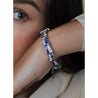 21 Carat Art Deco Blue Sapphire and Diamond Bracelet in Platinum-Bracelet-ASSAY