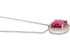 21.13 Carat Pink Tourmaline & Diamond Floating Pendant Necklace in 14K/18K Gold