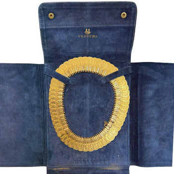 22K Gold Indian Victorian-Style Prize Medal Gold Coin Collar 16-Inch Necklace – Assay Jewelers