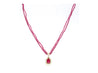 22.41 Carat Cabochon Cut Ruby Pendant In Tiffany & Co. Signed Bead Necklace