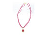 22.41 Carat Cabochon Cut Ruby Pendant In Tiffany & Co. Signed Bead Necklace