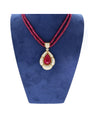 22.41 Carat Cabochon Cut Ruby Pendant In Tiffany & Co. Signed Bead Necklace