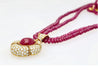 22.41 Carat Cabochon Cut Ruby Pendant In Tiffany & Co. Signed Bead Necklace