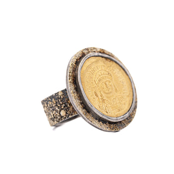 22K Gold Antique Byzantine Empire JUSTINIAN I Coin Bezel Ring – Assay Jewelers