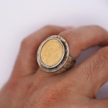 22K Gold Antique Byzantine Empire JUSTINIAN I Coin Bezel Ring – Assay Jewelers