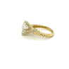 2.06 Carat Pear Cut Lab Grown Diamond in 18K Gold Twisted Crossover Ring-engagement ring-ASSAY