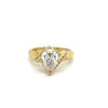 2.06 Carat Pear Cut Lab Grown Diamond in 18K Gold Twisted Crossover Ring