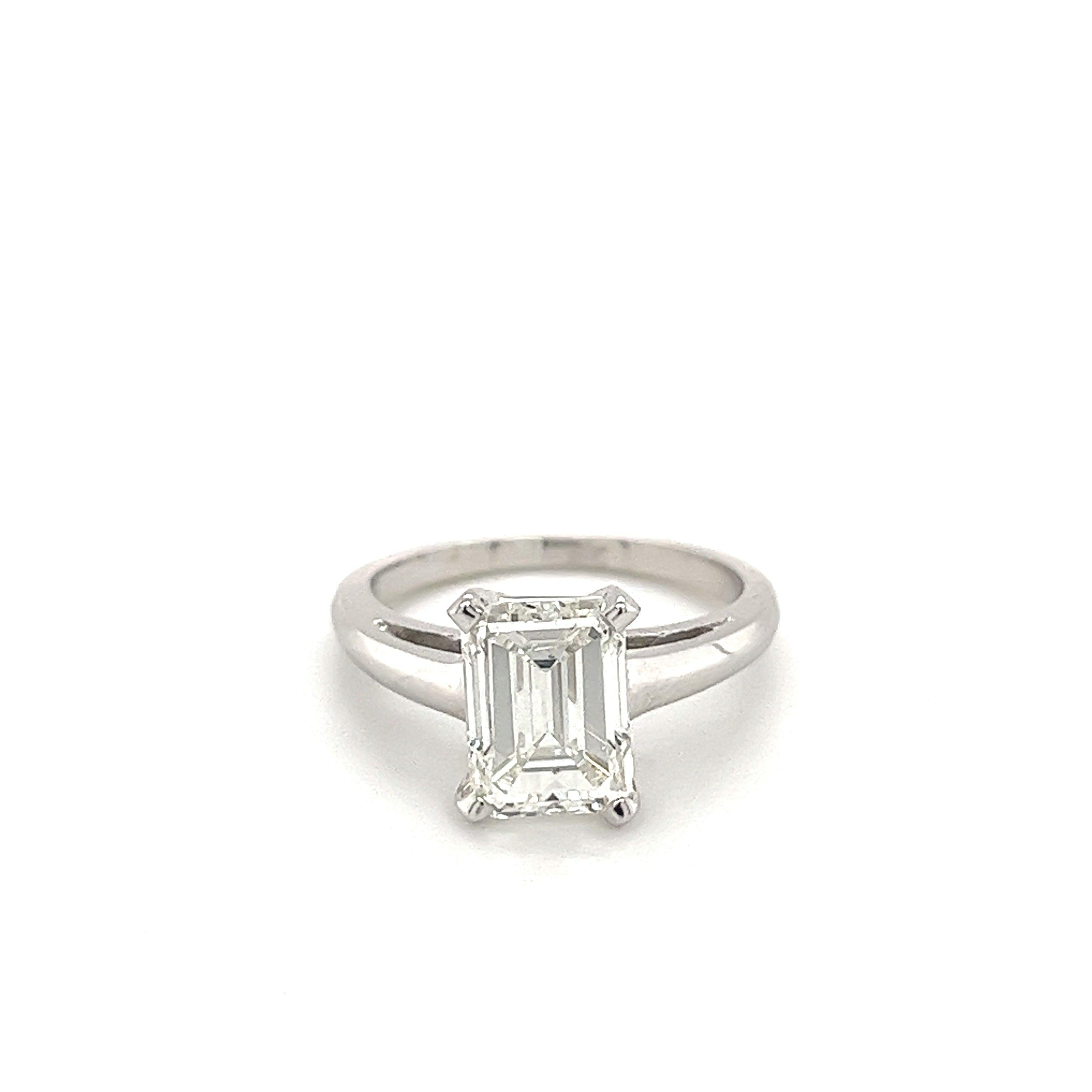 VS2 Emerald Cut CVD Lab Diamond Ring in 14K White Gold-Rings-ASSAY