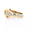 2.33 Carat Square Emerald & Diamond Channel 18K Gold Cocktail Ring