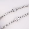 2.4 Carat Round With Baguette Cut Center Lab Grown Diamond Tennis Bracelet