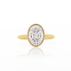 2.48 Carat Lab-Grown Diamond Bezel-Set 14K Yellow Gold Solitaire Engagement Ring