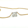 2.56 Carat Cushion Cut Lab Grown Diamond Floating Connected Necklace in 18K Gold-Necklaces-ASSAY