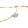 2.56 Carat Cushion Cut Lab Grown Diamond Floating Connected Necklace in 18K Gold-Necklaces-ASSAY