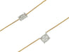 2.5 Carat Cushion Cut Lab Grown Diamond Floating Connected Necklace in 18K Gold