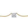 2.56 Carat Cushion Cut Lab Grown Diamond Floating Connected Necklace in 18K Gold-Necklaces-ASSAY