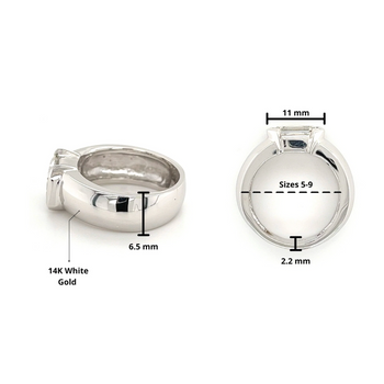 2.5 Carat Emerald Cut Lab Grown Diamond East-West Ring – Assay Jewelers