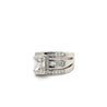 2.5 Carat Emerald Cut Lab Grown Diamond Mens Pinky Ring in Platinum and 18K White Gold-ASSAY