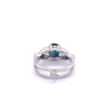 2.50 Carat Oval Cut Blue Sapphire in 14k White Gold Ring-ASSAY-ASSAY