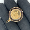 2.50 Dollar Quarter Eagle US Gold Coin Pendant 14K Gold Bezel Setting (Pre-1933)