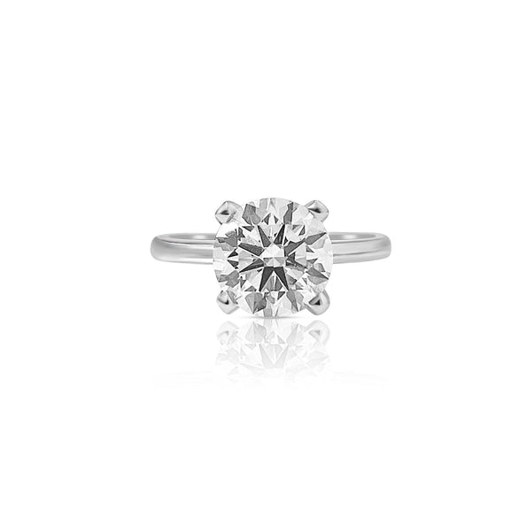 2,50 carats Bague de fiançailles solitaire en diamant de synthèse taille ronde